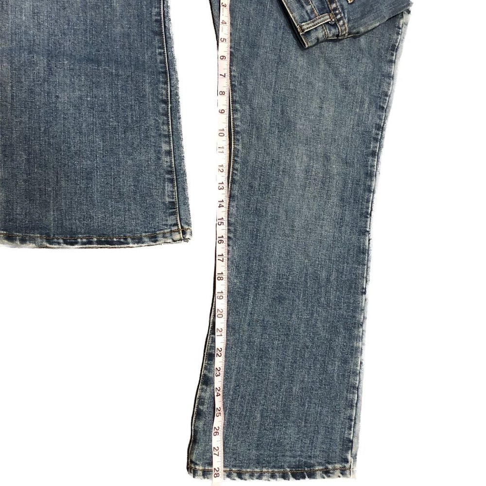 Zena Jeans Med Wash Embellished Brown Embroidery Rhinestones Womens Sz 14P - Picture 11 of 14